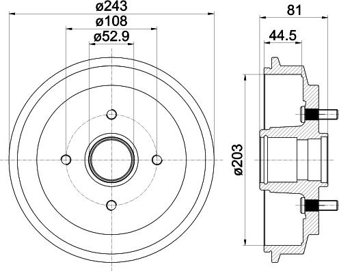 Mintex MBD305 - Спирачен барабан vvparts.bg