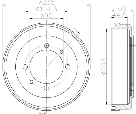 Mintex MBD315 - Спирачен барабан vvparts.bg