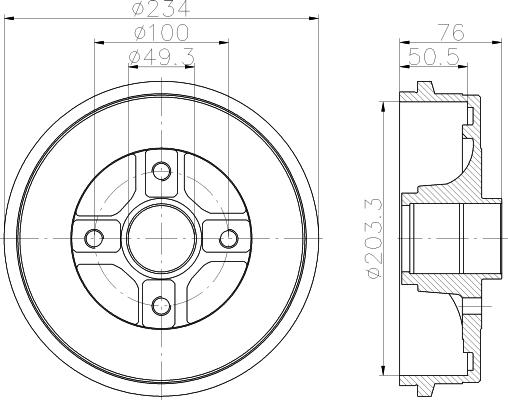 Mintex MBD317 - Спирачен барабан vvparts.bg