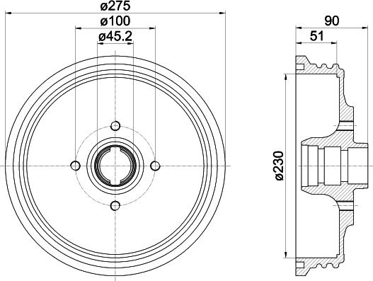 Mintex MBD237 - Спирачен барабан vvparts.bg