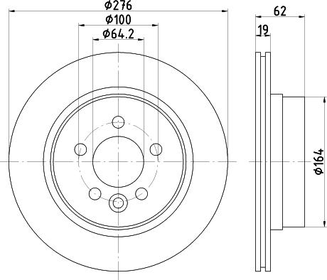 Mintex MDC1683 - Спирачен диск vvparts.bg