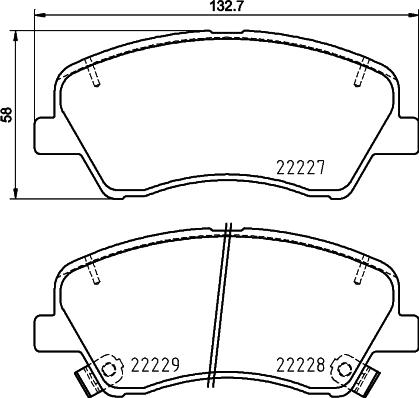 Mintex MDB4038 - Комплект спирачно феродо, дискови спирачки vvparts.bg