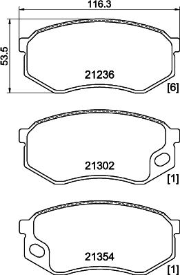 Mintex MDB4140 - Комплект спирачно феродо, дискови спирачки vvparts.bg