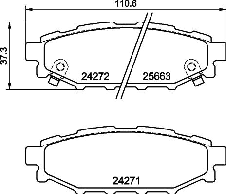 Mintex MDB4100 - Комплект спирачно феродо, дискови спирачки vvparts.bg