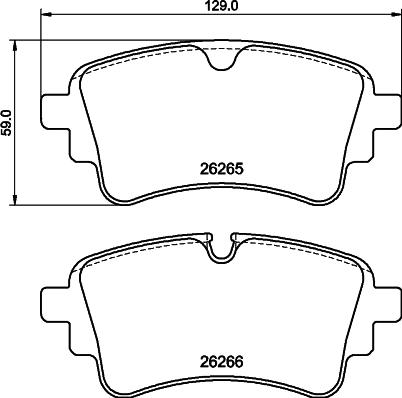 Mintex MDB4280 - Комплект спирачно феродо, дискови спирачки vvparts.bg