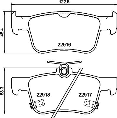 Mintex MDB4276 - Комплект спирачно феродо, дискови спирачки vvparts.bg