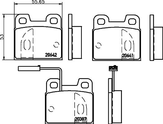 Mintex MDB1911 - Комплект спирачно феродо, дискови спирачки vvparts.bg