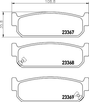 Mintex MDB1929 - Комплект спирачно феродо, дискови спирачки vvparts.bg