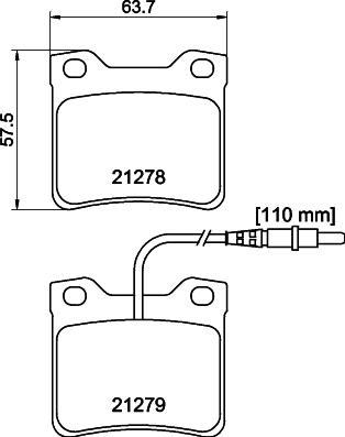 Mintex MDB1442 - Комплект спирачно феродо, дискови спирачки vvparts.bg