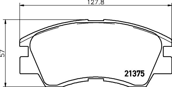 Mintex MDB1447 - Комплект спирачно феродо, дискови спирачки vvparts.bg