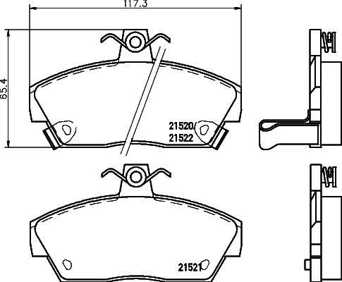 Mintex MDK0034 - Спирачен комплект, дискови спирачки vvparts.bg