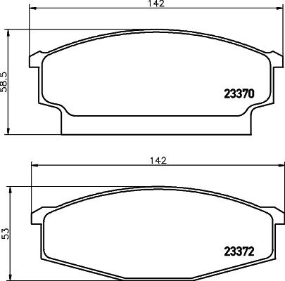 Mintex MDB1405 - Комплект спирачно феродо, дискови спирачки vvparts.bg