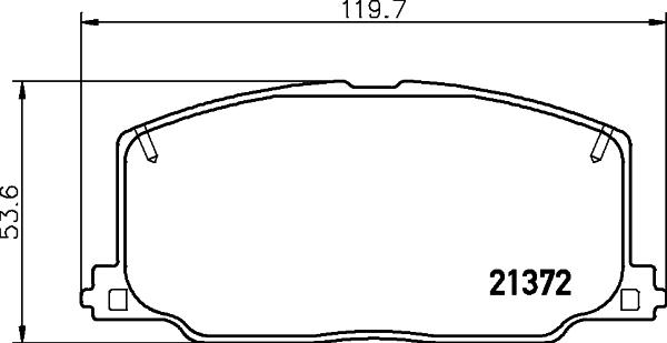 Mintex MDB1400 - Комплект спирачно феродо, дискови спирачки vvparts.bg