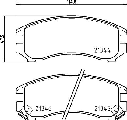 Mintex MDB1408 - Комплект спирачно феродо, дискови спирачки vvparts.bg