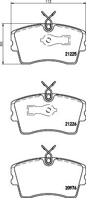 Mintex MDB1412 - Комплект спирачно феродо, дискови спирачки vvparts.bg