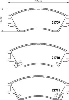 Mintex MDB1591 - Комплект спирачно феродо, дискови спирачки vvparts.bg