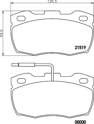 Mintex MDB1555 - Комплект спирачно феродо, дискови спирачки vvparts.bg