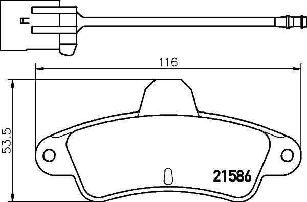 Mintex MDB1588 - Комплект спирачно феродо, дискови спирачки vvparts.bg