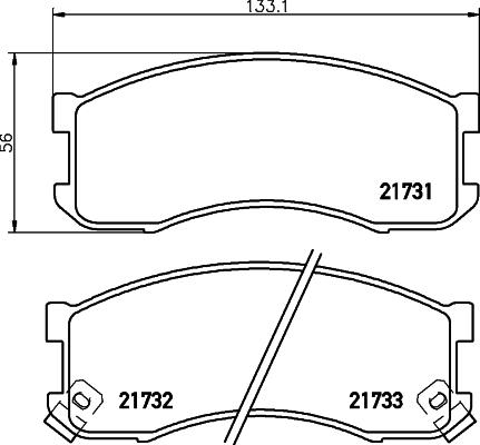 Mintex MDB1582 - Комплект спирачно феродо, дискови спирачки vvparts.bg