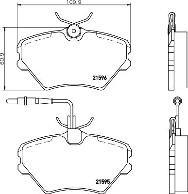 Mintex MDB1663 - Комплект спирачно феродо, дискови спирачки vvparts.bg