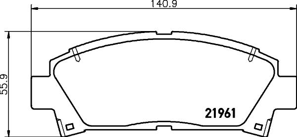 Mintex MDB1684 - Комплект спирачно феродо, дискови спирачки vvparts.bg