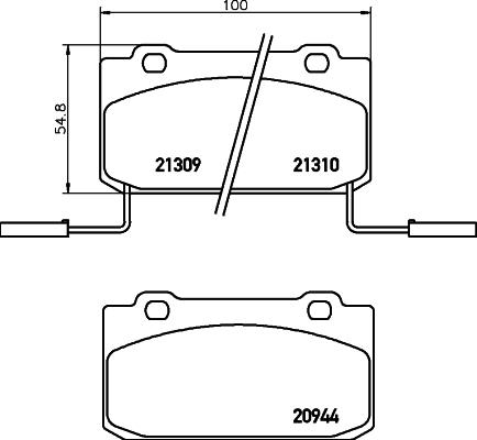 Mintex MDB1636 - Комплект спирачно феродо, дискови спирачки vvparts.bg