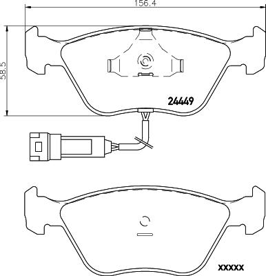 Mintex MDB1637 - Комплект спирачно феродо, дискови спирачки vvparts.bg