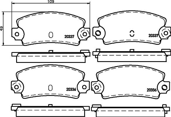 Mintex MDB1065 - Комплект спирачно феродо, дискови спирачки vvparts.bg