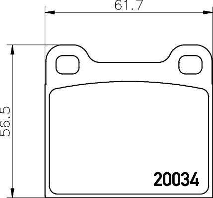 Mintex MDB1002 - Комплект спирачно феродо, дискови спирачки vvparts.bg