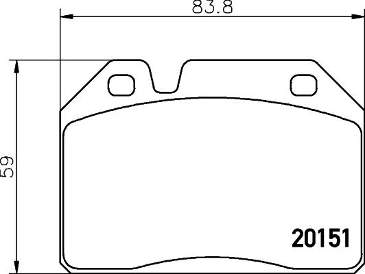 Mintex MDB1023 - Комплект спирачно феродо, дискови спирачки vvparts.bg