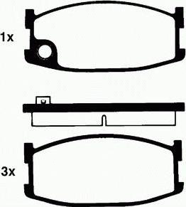 Mintex MDB1157 - Комплект спирачно феродо, дискови спирачки vvparts.bg