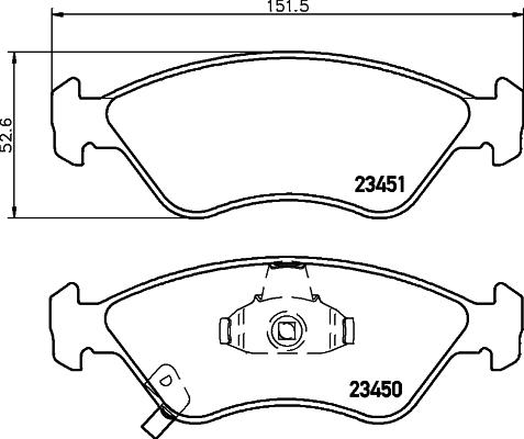 Mintex MDB1898 - Комплект спирачно феродо, дискови спирачки vvparts.bg