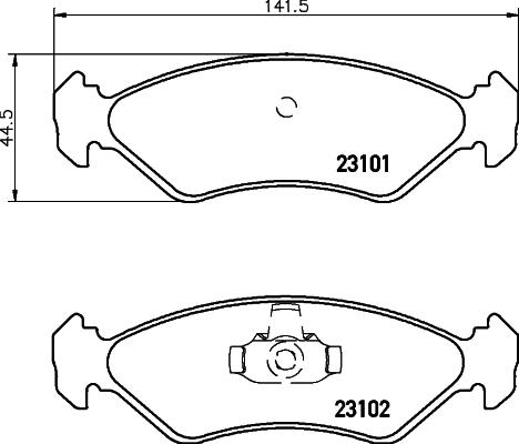 Mintex MDK0022 - Спирачен комплект, дискови спирачки vvparts.bg