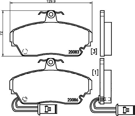 Spidan 31128 - Комплект спирачно феродо, дискови спирачки vvparts.bg