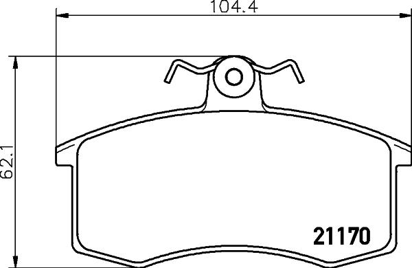 Mintex MDB1353 - Комплект спирачно феродо, дискови спирачки vvparts.bg