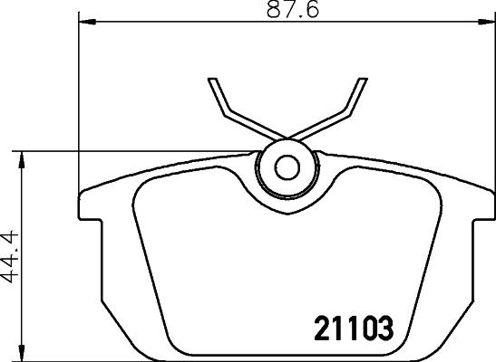 Mintex MDB1309 - Комплект спирачно феродо, дискови спирачки vvparts.bg