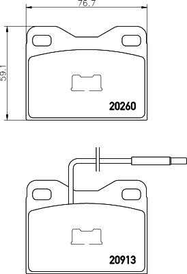 Mintex MDB1304 - Комплект спирачно феродо, дискови спирачки vvparts.bg