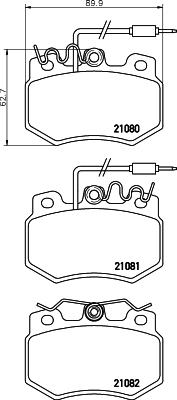 Mintex MDB1300 - Комплект спирачно феродо, дискови спирачки vvparts.bg