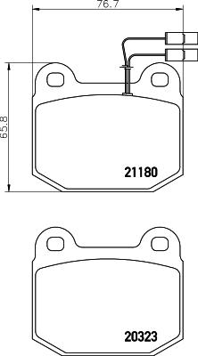 Mintex MDB1301 - Комплект спирачно феродо, дискови спирачки vvparts.bg