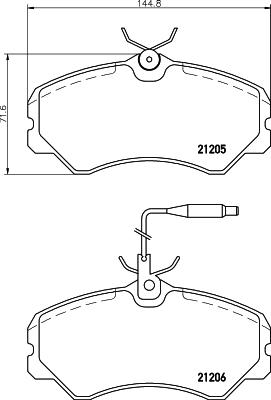 Mintex MDB1388 - Комплект спирачно феродо, дискови спирачки vvparts.bg