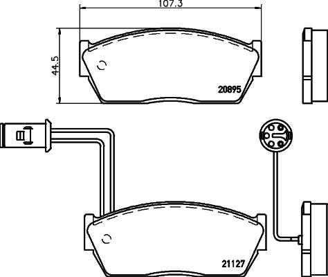 Mintex MDB1332 - Комплект спирачно феродо, дискови спирачки vvparts.bg