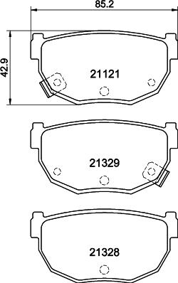 Mintex MDB1295 - Комплект спирачно феродо, дискови спирачки vvparts.bg