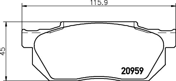 Mintex MDB1241 - Комплект спирачно феродо, дискови спирачки vvparts.bg