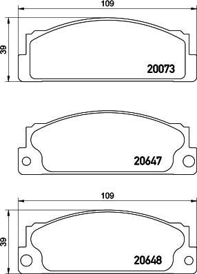 Mintex MDB1203 - Комплект спирачно феродо, дискови спирачки vvparts.bg