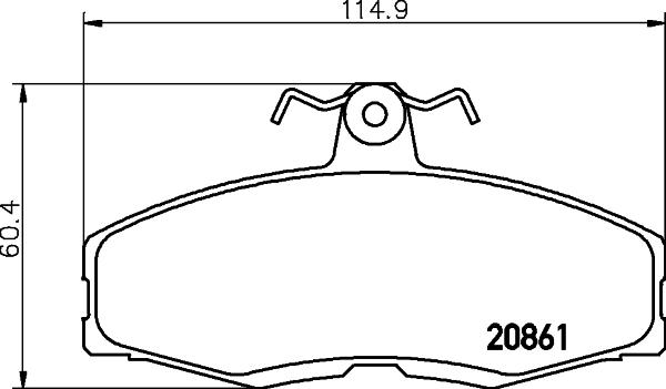 Mintex MDB1212 - Комплект спирачно феродо, дискови спирачки vvparts.bg