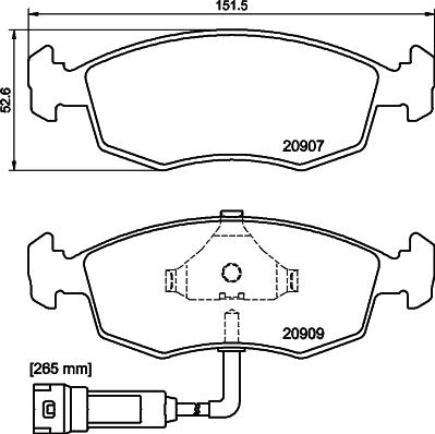 Mintex MDB1236 - Комплект спирачно феродо, дискови спирачки vvparts.bg