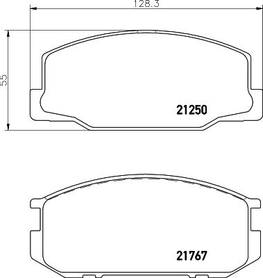 Mintex MDB1226 - Комплект спирачно феродо, дискови спирачки vvparts.bg