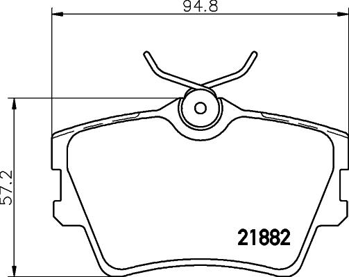 Mintex MDB1744 - Комплект спирачно феродо, дискови спирачки vvparts.bg