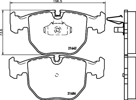 Mintex MDB1745 - Комплект спирачно феродо, дискови спирачки vvparts.bg