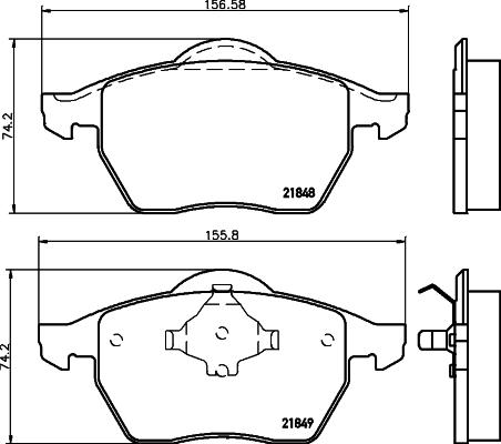 Mintex MDB1741 - Комплект спирачно феродо, дискови спирачки vvparts.bg